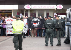 Antifaschistscher Protest gegen Pro-NRW am 03.05.2014 auf dem Husemannplatz