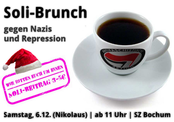 „Unser Kaffee ist so schwarz wie unser Block“ - Soli-Brunch gegen Nazis und Repression