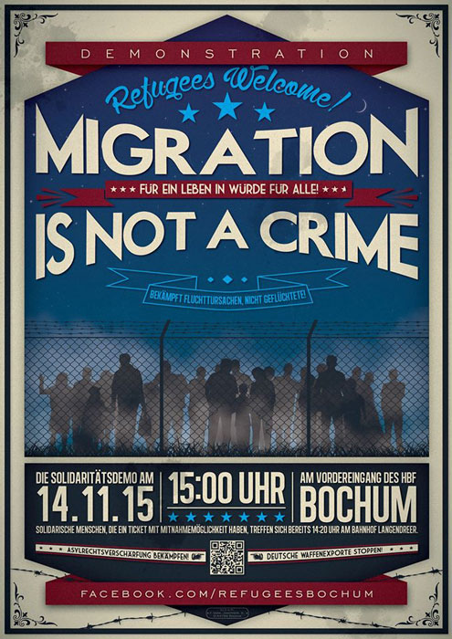 Antira-Demo am 14. November 2015 in Bochum