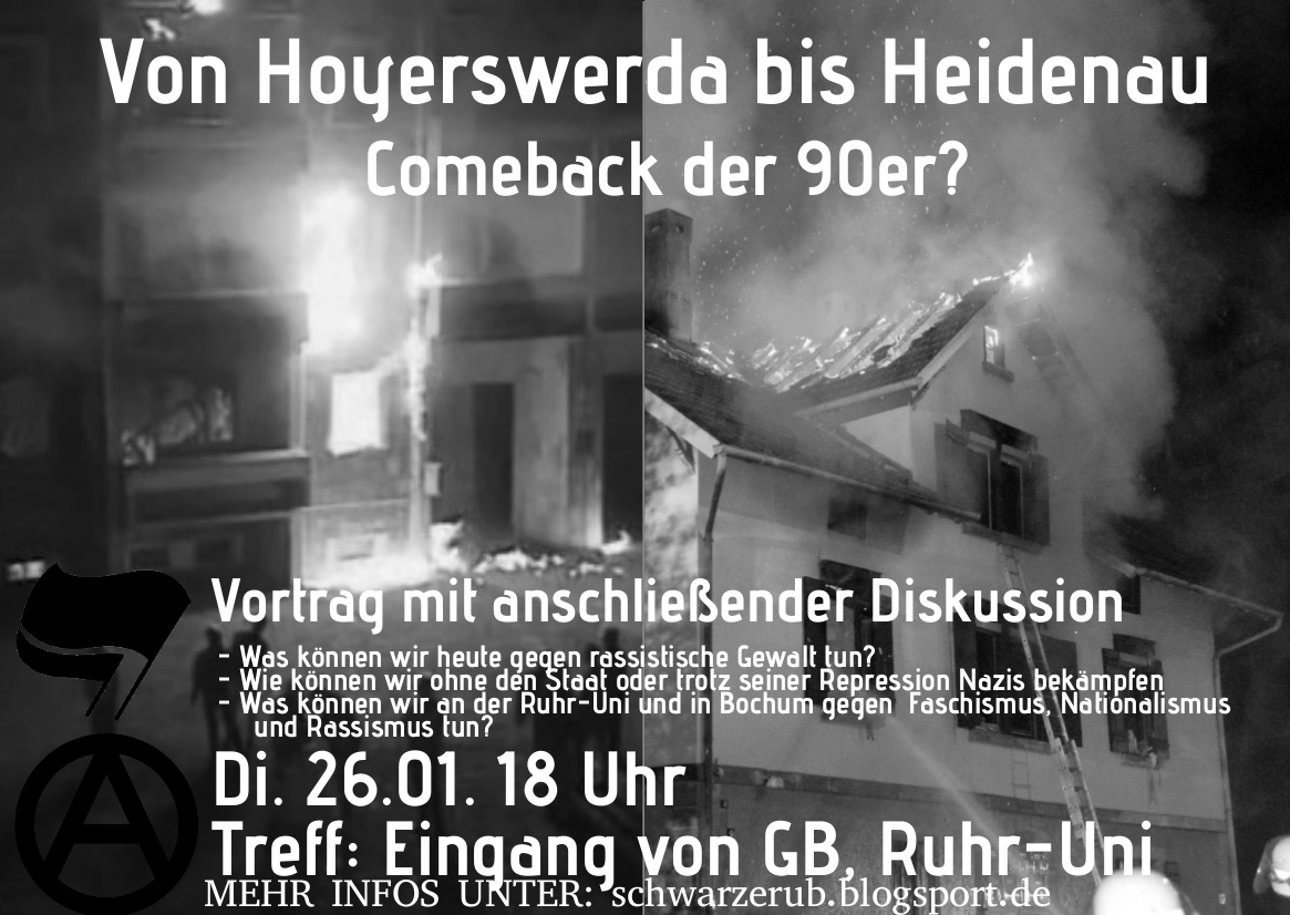 Von Hoyerswerda bis Heidenau – Comeback der 90er. Infoveranstaltung am 26. Januar an der RUB